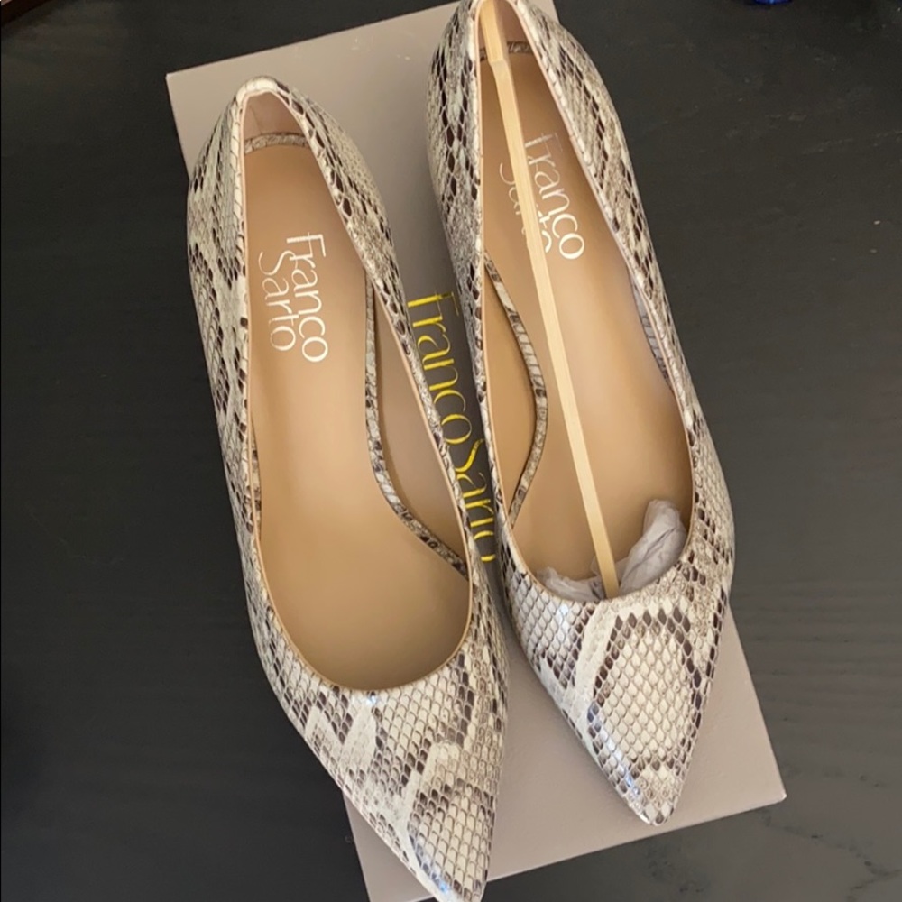Franco Sarto Romi snake print pumps